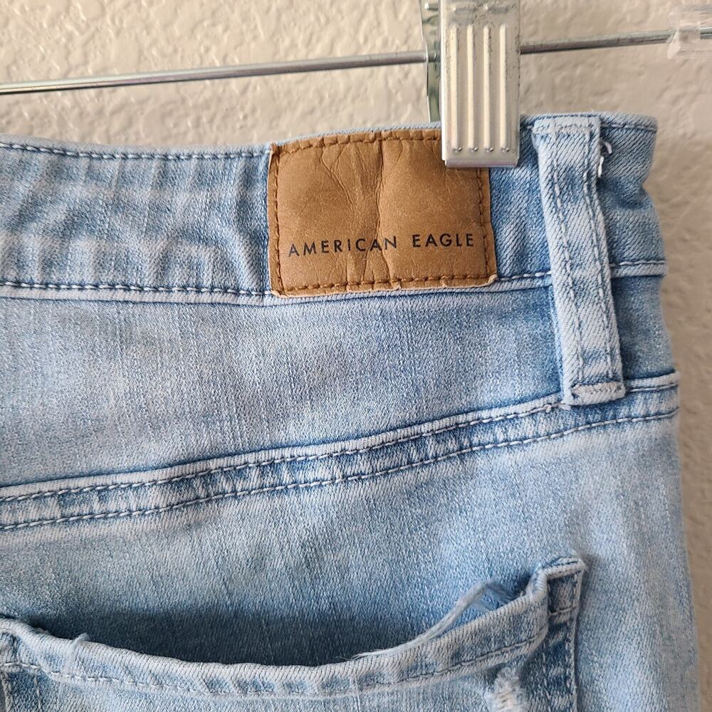 American Eagle Womens Jegging Jeans SZ‎ 6 Distressed 90s Grunge 360 Stretch - Picture 6 of 15